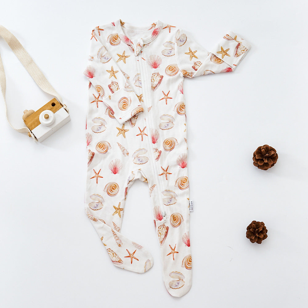 Baby Bamboo Cotton Pajamas Home Clothes Baby Jumpsuit