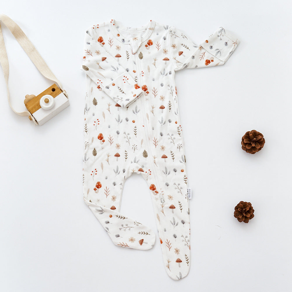 Baby Bamboo Cotton Pajamas Home Clothes Baby Jumpsuit