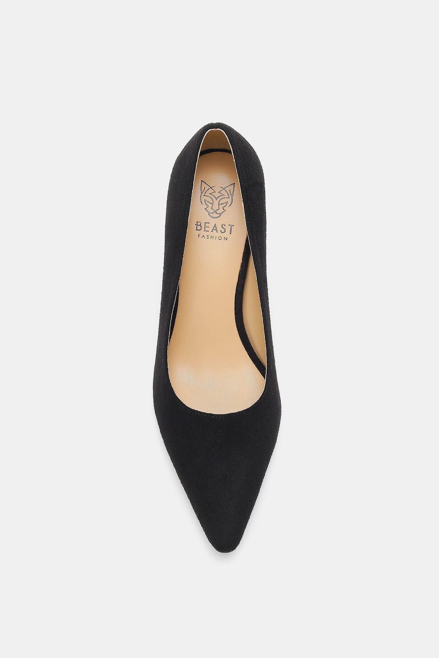 Beast Fashion Faux Suede Point Toe Pumps